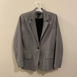 Black and white blazer jacket.